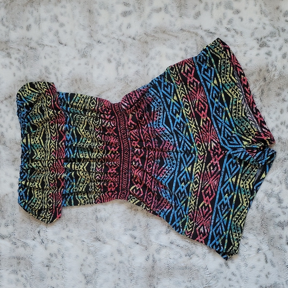 Tribal Ruffle Romper